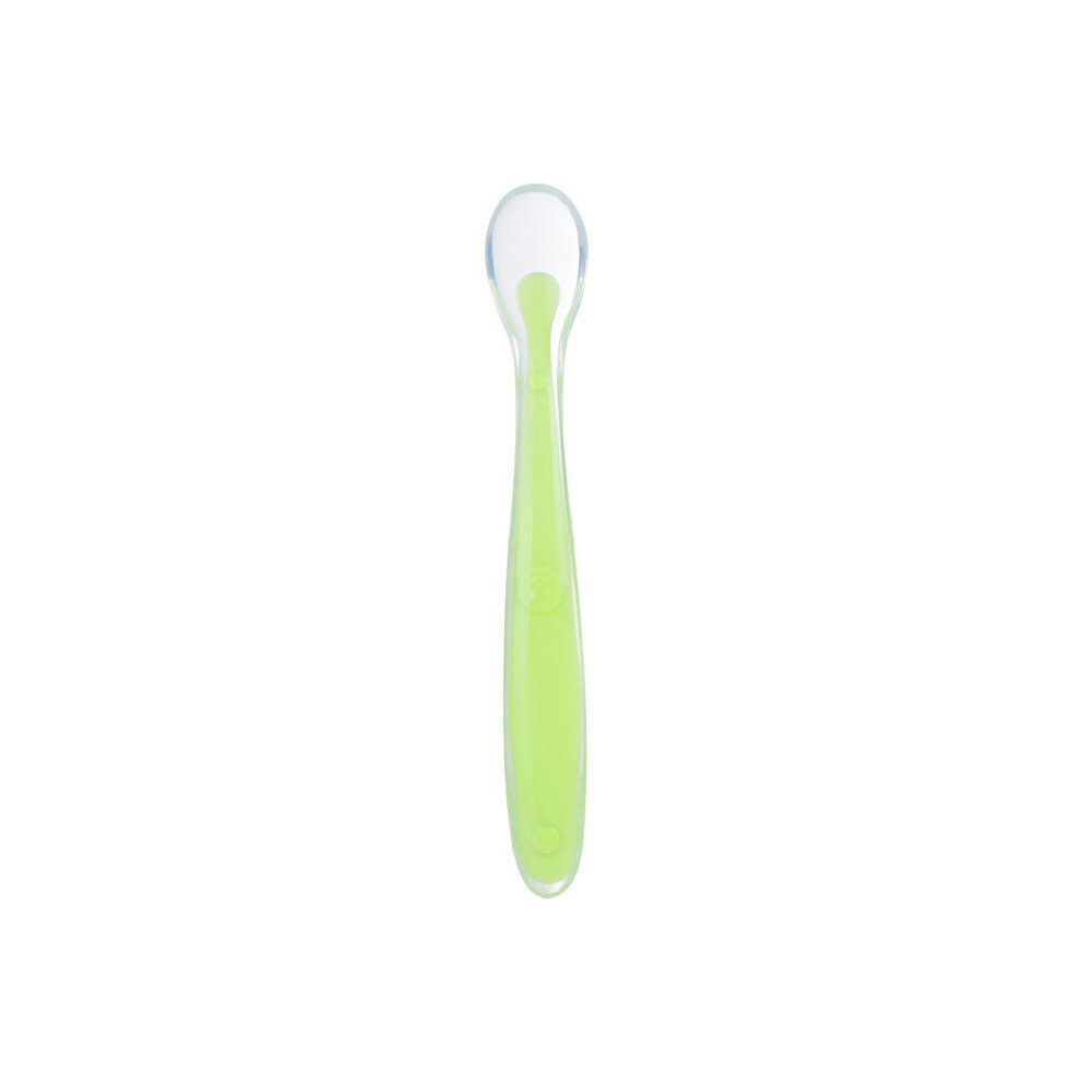 (70614 Card Packaging Green) Babbitt Baby All Silicone Spoon Children's Tableware Feeding Utensils Silicone Spoon Silicone Soft Spoon 70614