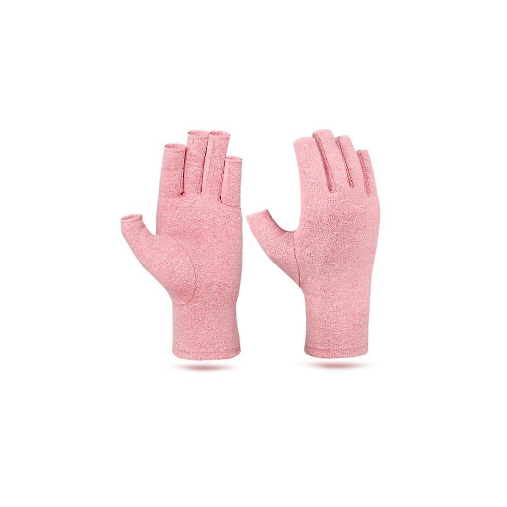 Pink (, S) Arthritis Gloves Compression Gloves For Arthritis Pain Relief Fingerless Gloves