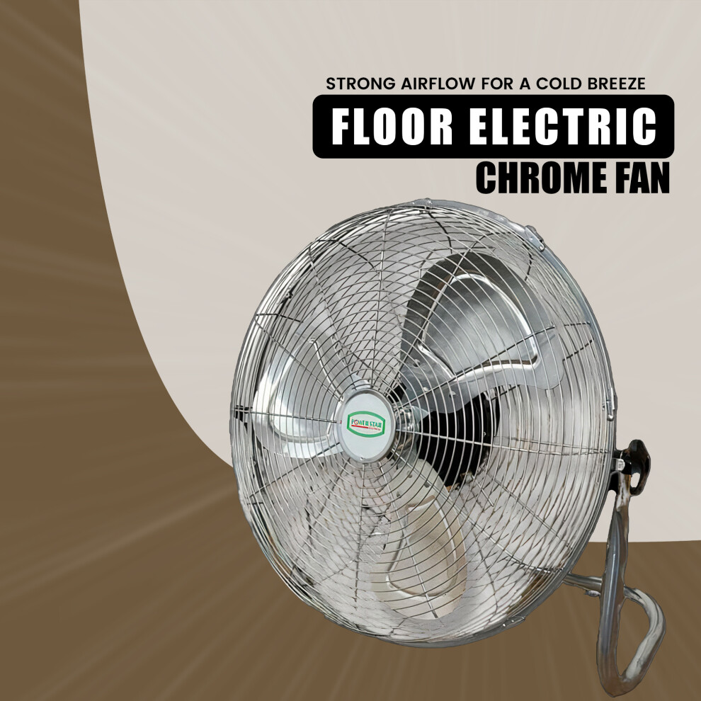 Powerstar Electricals Ltd (18 Inches) Commercial Floor Tilting High Velocity Portable Fan 3 Speed Energy Saving