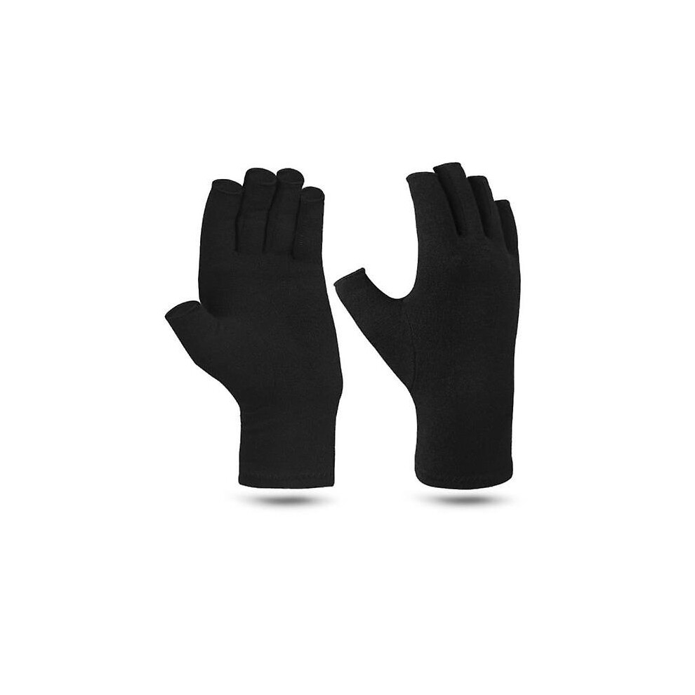 Black (, S) Arthritis Gloves Compression Gloves For Arthritis Pain Relief Fingerless Gloves