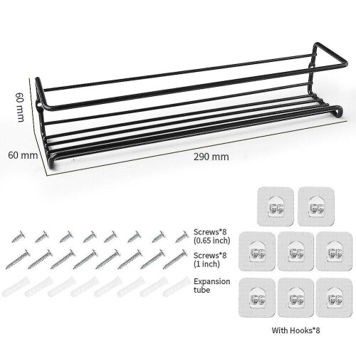 4 Pack Kitchen Shelf Spice Rack Wallmounted Storage Organizer Cupboard Stand 1