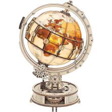 3d Puzzle Wood Luminous Globe, Wooden Model Kits For Adult To Build, Michanical Building Construction Jigsaw Craft, Best Festival Gift Sets