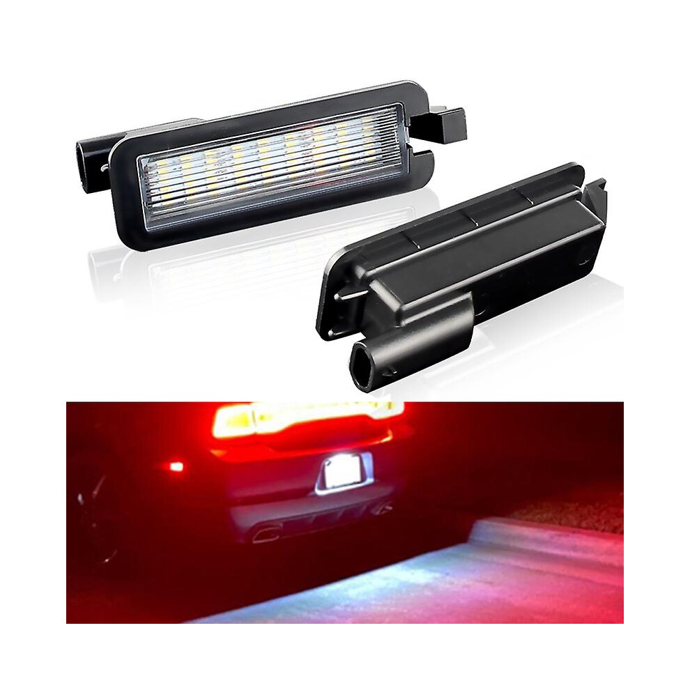2pc Oem-replace Led Car White 18-smd 3x Brighter Illumination Number License Plate Lights For Dodge Charger Challenger Chrysler-image-OPC-PDWKPMW-NEW
