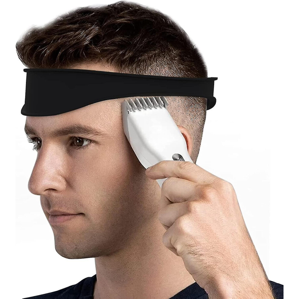 Neckline Shaving Template And Hair Trimming Guide, Curved Silicone Haircut Band For Diy Home Haircuts Taper Guide Y