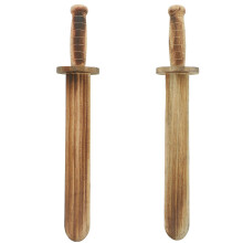 2pcs Smooth Surface Wooden Sword Props Children's Outdoor Wooden Sword Toys