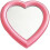 Makeup Mirror Heart Shape Mirror Tabletop Cosmetic Mirror Wall Hanging Mirror Pink 1