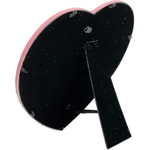 Makeup Mirror Heart Shape Mirror Tabletop Cosmetic Mirror Wall Hanging Mirror Pink 2