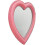 Makeup Mirror Heart Shape Mirror Tabletop Cosmetic Mirror Wall Hanging Mirror Pink 4