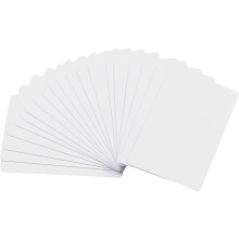 Premium Blank Pvc Cards - Pack Of 20 White Plastic Cards For Id Badge Printers