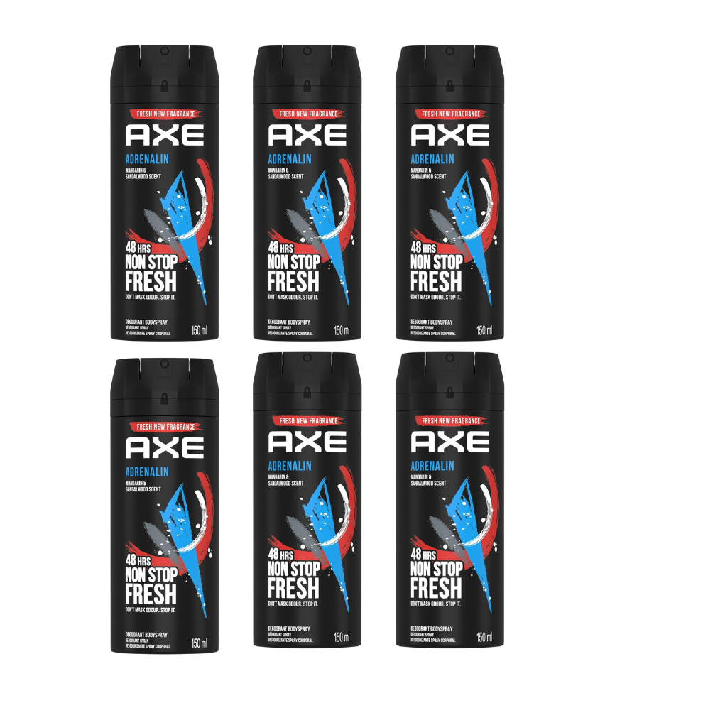 Axe 6 X (Lynx) Adrenalin 150Ml Deodorant Body Spray