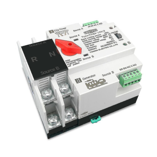 Tomzn Single Phase Din Rail Ats 220v Uninterrupted Power 2p 63a 2