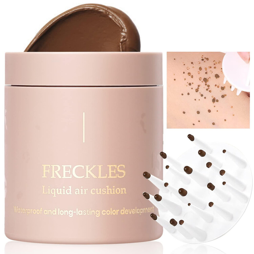 (Fake Freckles Stamp Pen, Long Lasting Waterproof Quick Dry Lifelike Freckles Marker Makeup Pen,magic Freckle Stamp For N) Fake Freckles Stamp Pen, Lo