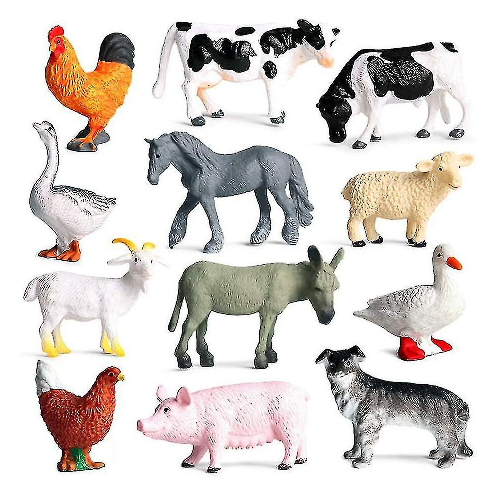 Set Of 12 Jumbo Farm Animals-