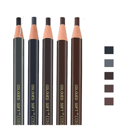 5pcs Microblading Pencil Waterproof Eyebrow Peel-off Pencil Pull Cord, 5 Colors