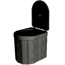 (Black) Portable Toilet for Camping Convenient Car-mounted Folding Toilet for Travel Outdoor Portable Potty Odor-proof and Non-slip