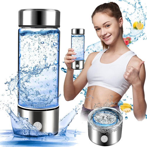 420 ml hydrogen-enriched water generator with technology, portable double-glass hydrogen water ioniser for clean and healthy drinking water