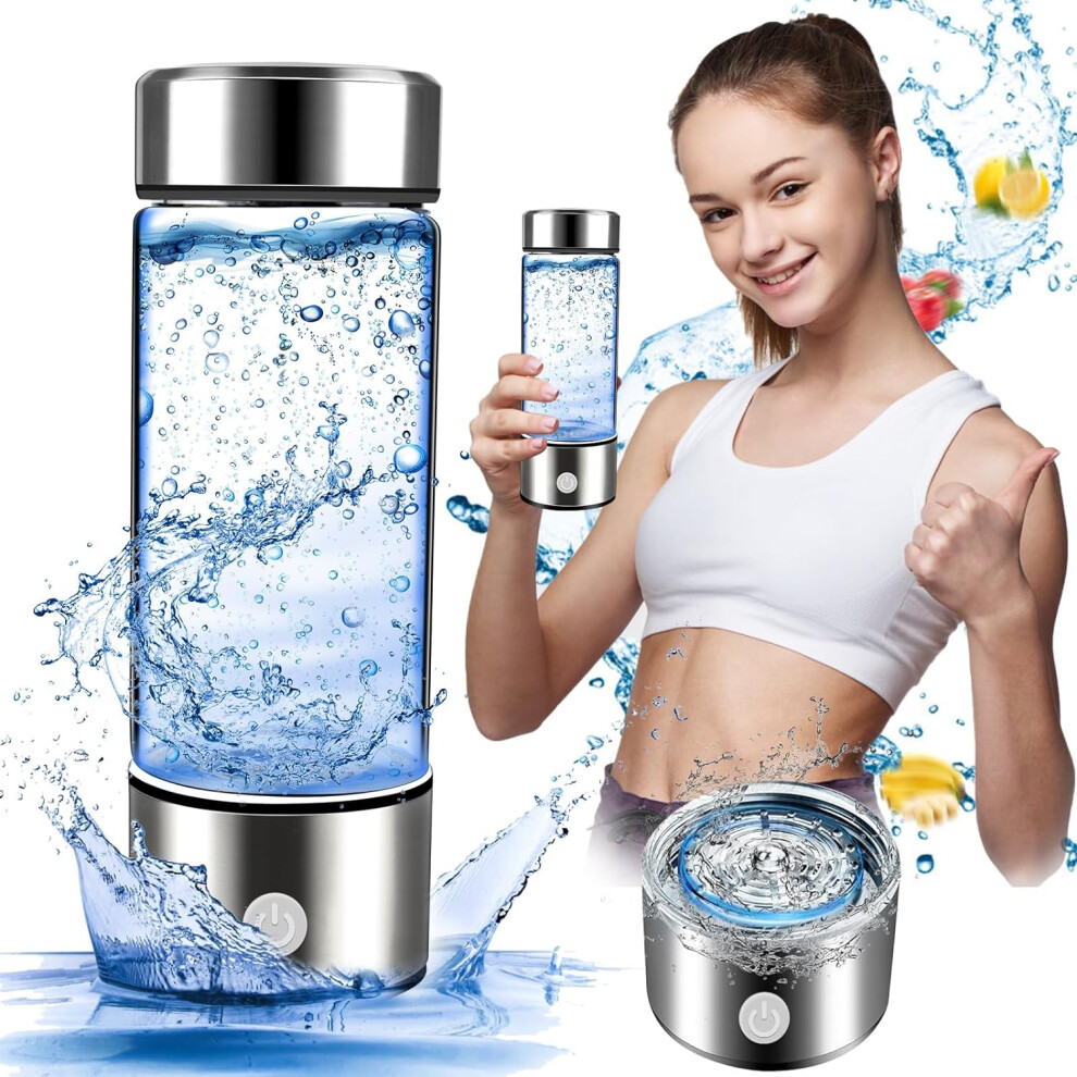 420 ml hydrogen-enriched water generator with technology, portable double-glass hydrogen water ioniser for clean and healthy drinking water