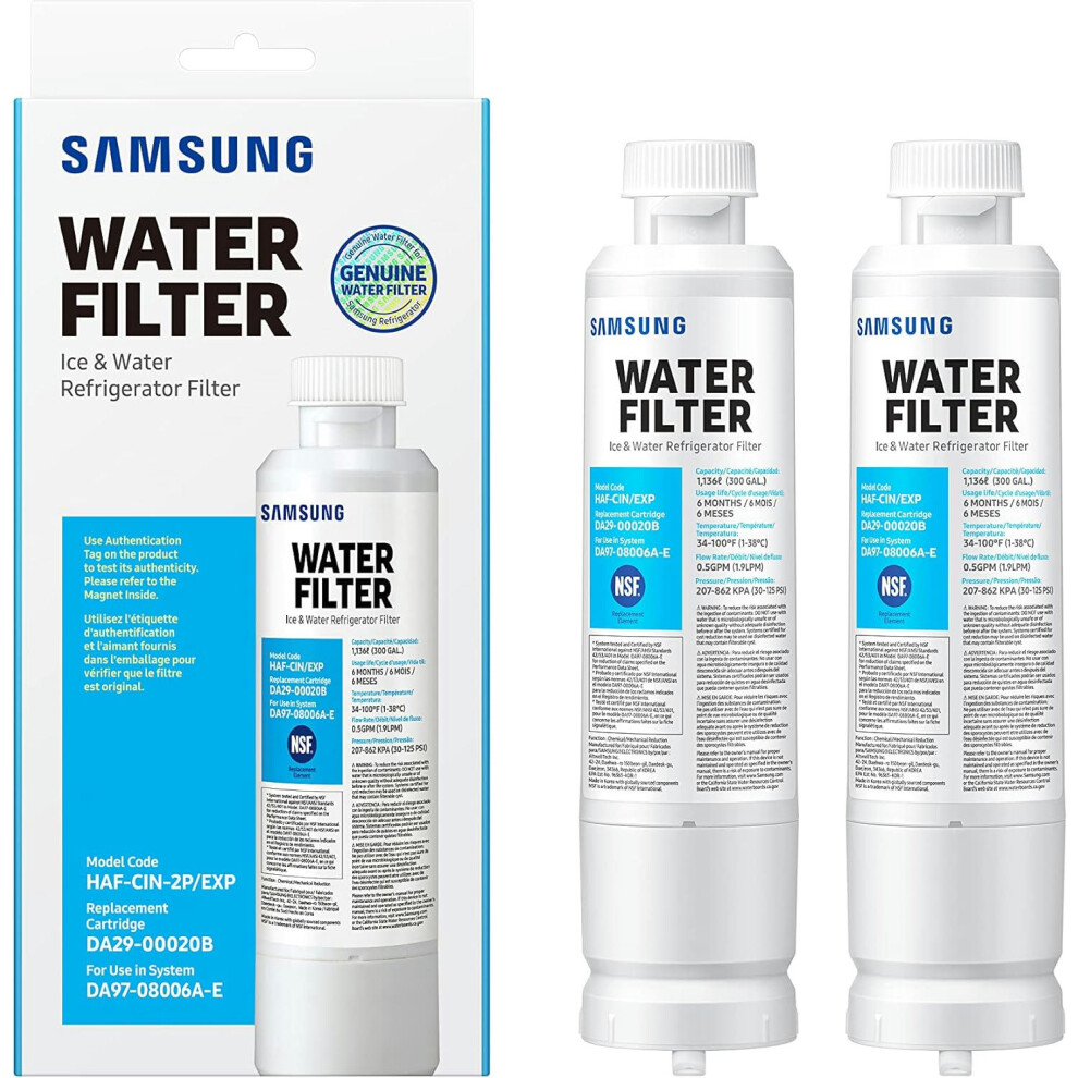 (2 Pack, Filter) Samsung DA29-00020B Internal Fridge Water Filter, Model HAF-CIN/EXP