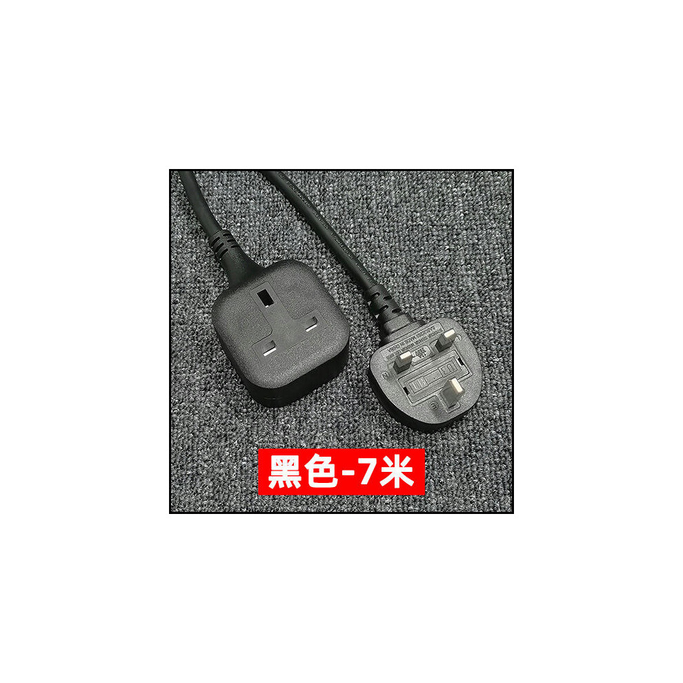 (Black -3 meters) Suitable For Recording Tourist Camping Programs, Socket Extension Cable, Hong Kong Singapore Plug Cable, Anti Drop British Power Ext