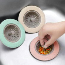 (Pink) Kitchen Sink Anti Clogging Floor Drain Cover Bathroom Drain Hair Filter Sink Drain Anti Clogging Filter Screen