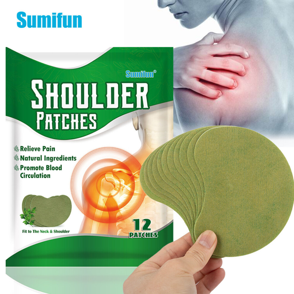 Flemye Wormwood Shoulder Patch Shoulder Frozen Arthritis Joint Discomfort 1 Pack Of 12 Patches