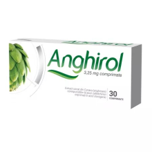 Anghirol, 3.25 mg, 30 cps Decreased appetite. biliary secretory