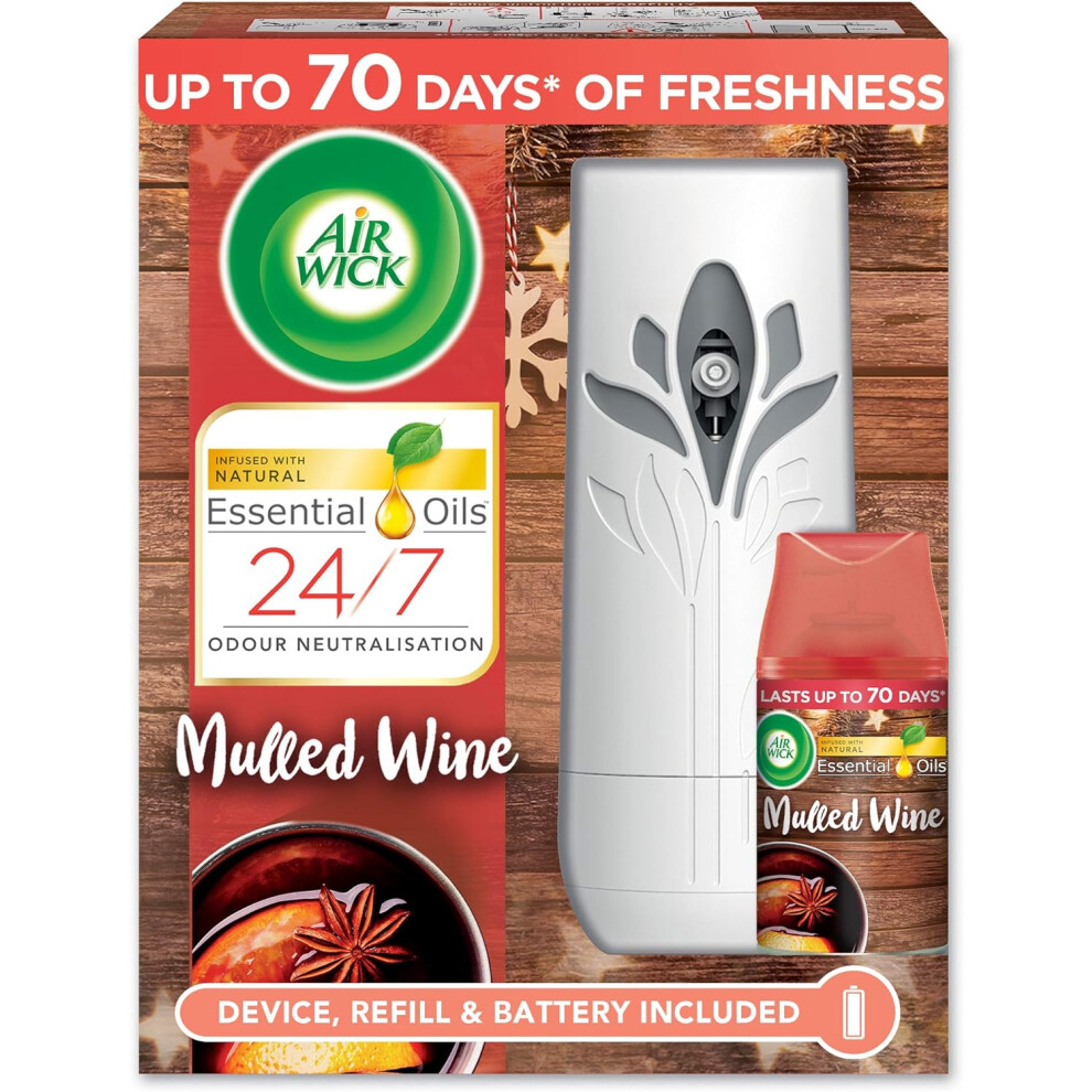 Air Wick Freshmatic Autospray Kit Mulled Wine Scent, 250Ml