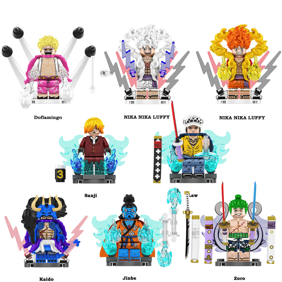 8PCS One Piece Collection Minifigures  blocks Toys