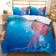 (Style 03, King(220X240CM/3PCS)) Underwater world Bedding Single Double Duvet Cover