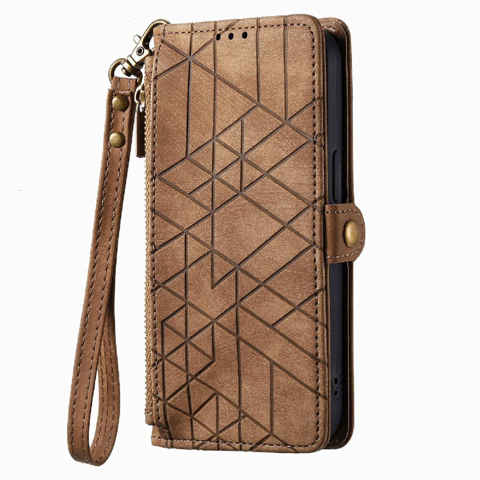(Brown) Flip Case For Samsung Galaxy A13 4G Wallet Leather Case Flip Cover Simple Business Shockproof Brown 764762759667