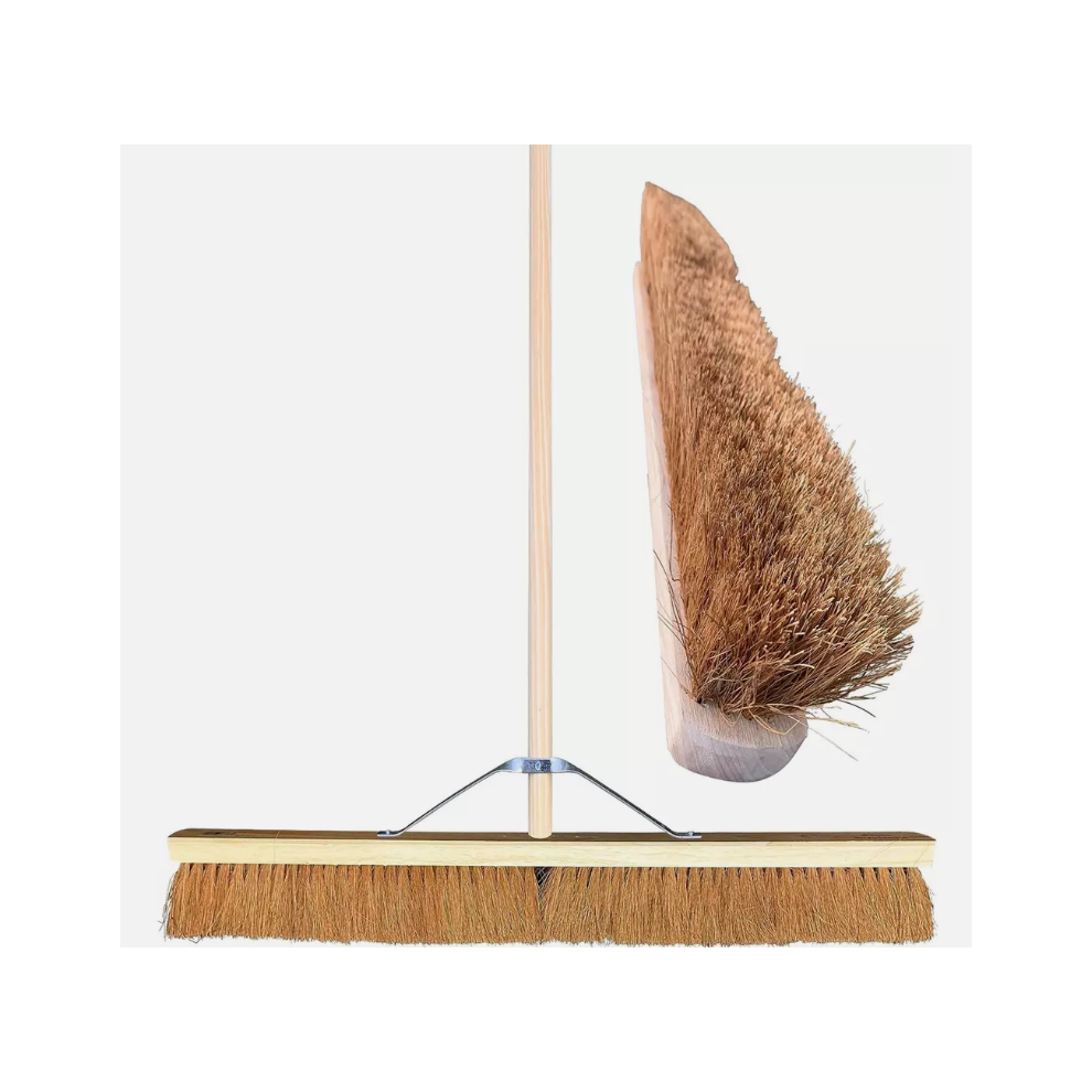Outdoor Broom Handle 36" Garden Soft Large Brush Heavy Duty Warehouse
