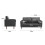 Living And Home (Grey) 2-Seat Velvet Sofa with Bolster Pillows 7