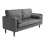 Living And Home (Grey) 2-Seat Velvet Sofa with Bolster Pillows 4