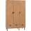 Seconique Leon 3 Door 2 Drawer Wardrobe Medium Oak Effect with Metal Feet 1