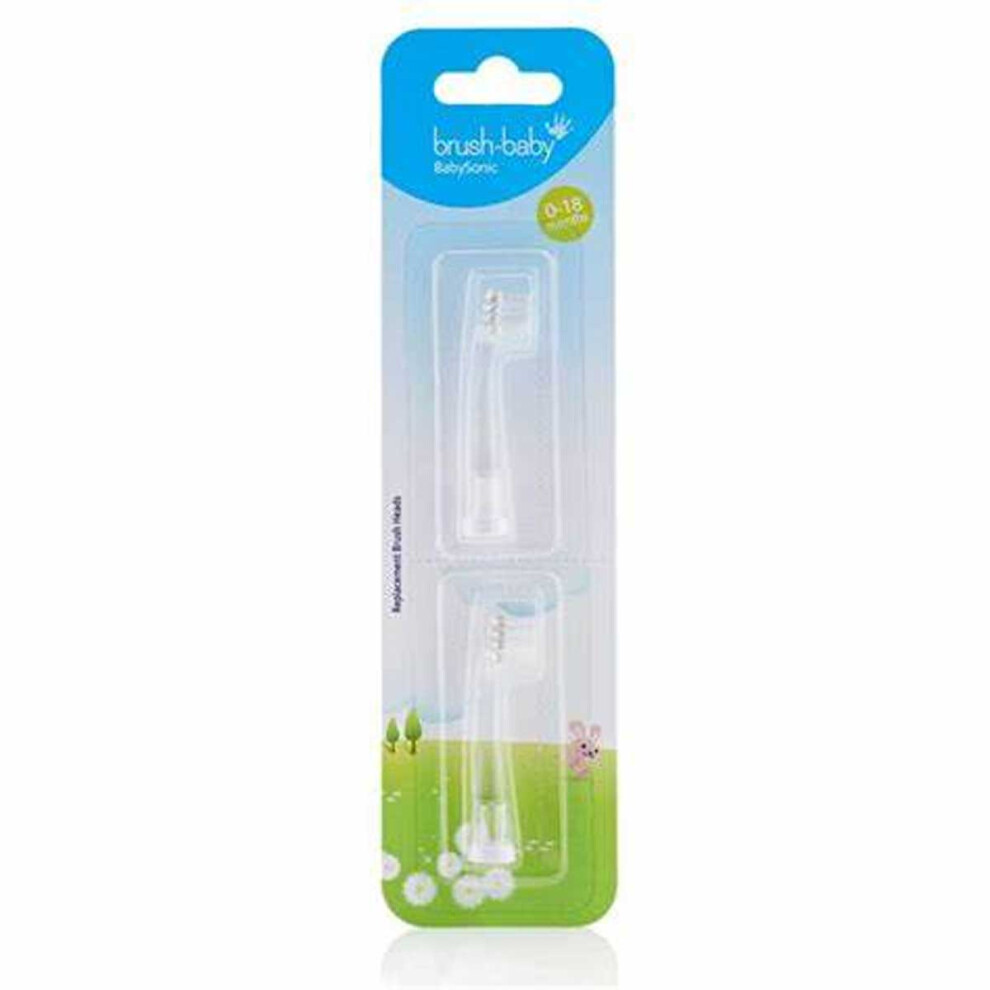 Brushbaby Brush-Baby Replacement Brush Heads Electric Toothbrush - 0-18 Months