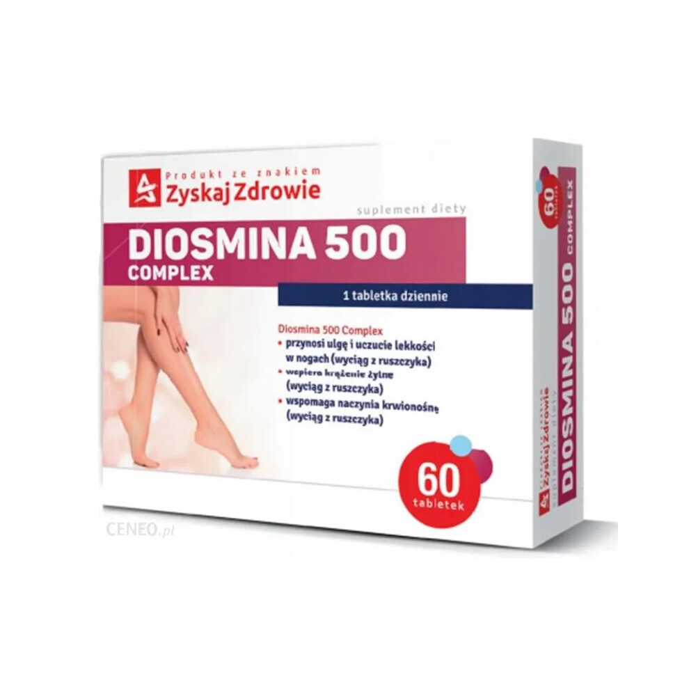 New Polskie Suplementy Zyskaj Zdrowie Diosmina 500 60 Tab Supports Venous Circulation Blood Vessels