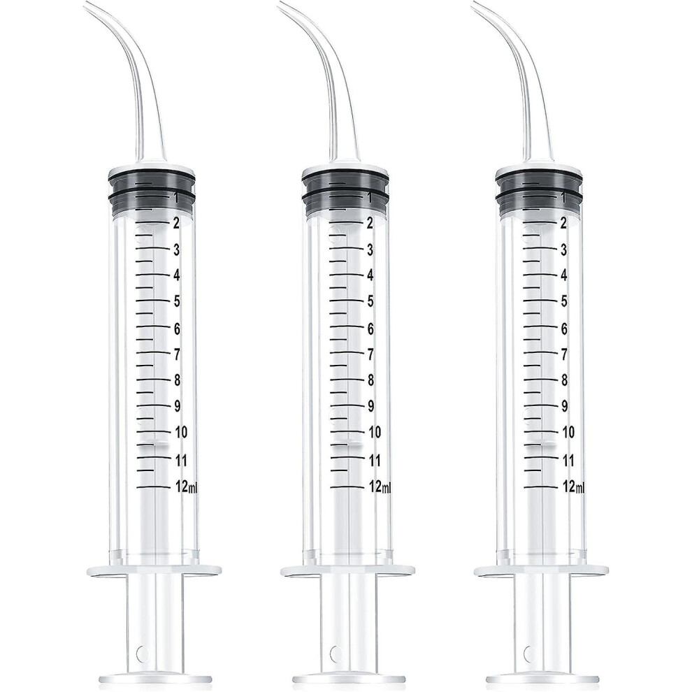 12ml Dental Irrigation Syringe Disposable Oral Irrigator 3 Pieces