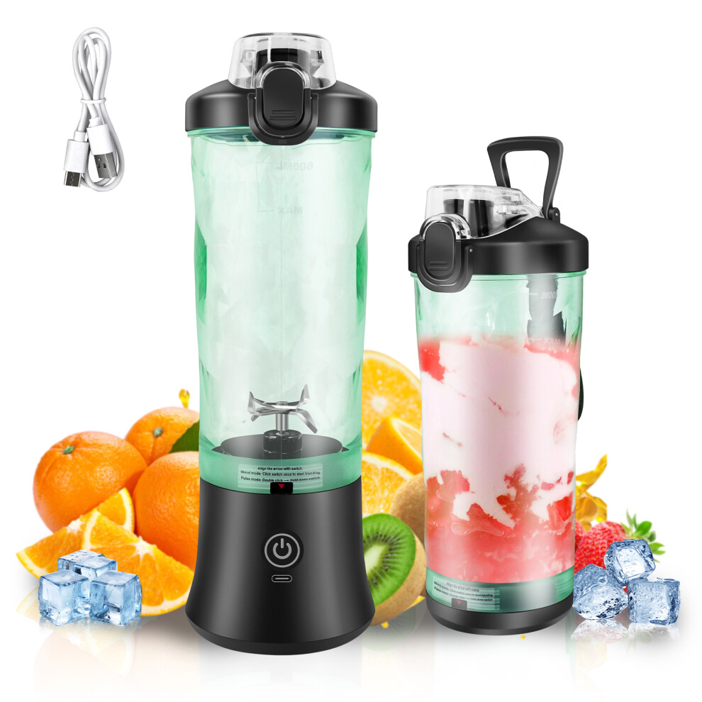 Powerful Blender Personal Blender Leakproof Lid Rechargable Portable Smoothies, Protein Shakes, Blends Ice & Frozen Fruit