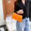 (Orange) Women's Handbag PU leather shoulder bag 4