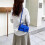 (Dark Blue) Women's Handbag PU leather shoulder bag 3