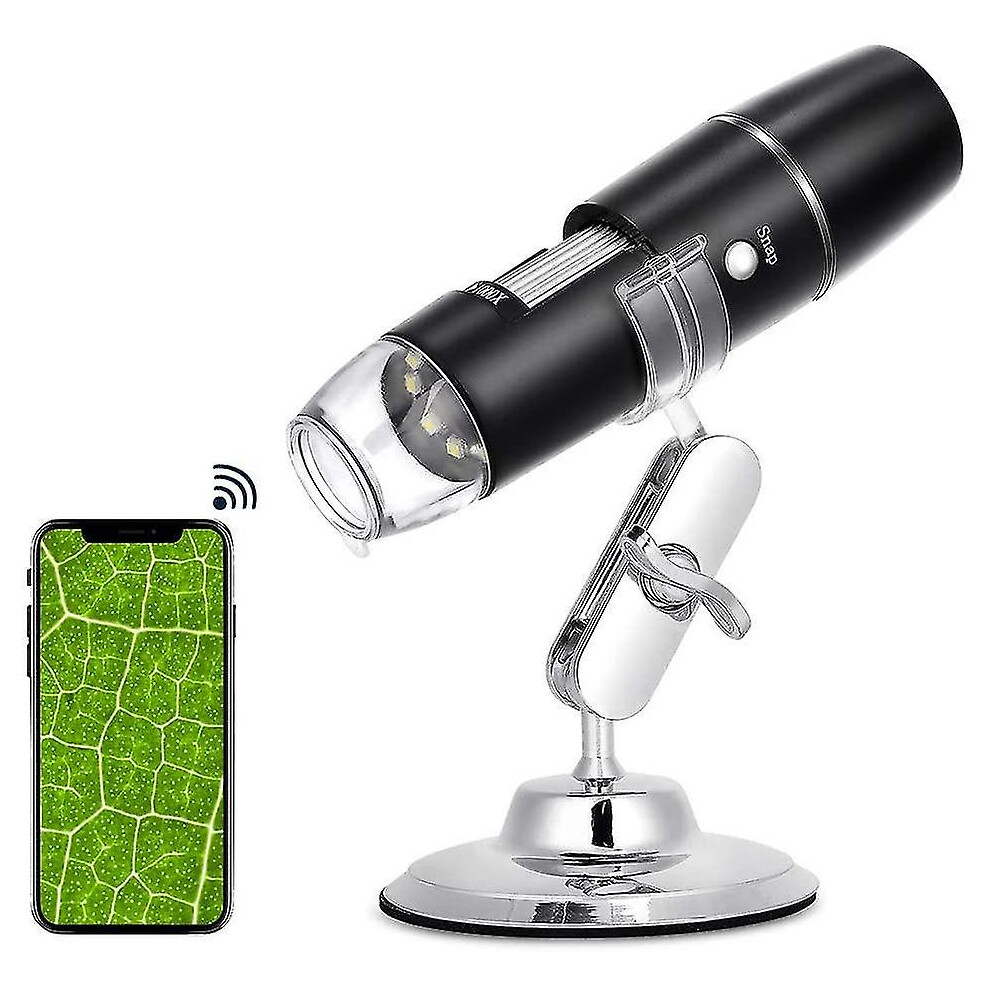 Digital Microscope 50x To 1000x, Usb Wifi Microscope Wireless Digital Mini Handheld Endoscope Inspection Camera With 8 Adjustable Led Lights, Compatib