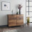 Tromso Sideboard rustic charm with elegant walnut effect finish -Black 1
