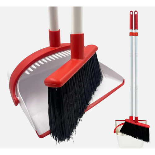 Long Handled Dustpan and Brush Set Broom Sweeper Strong Metal Handle