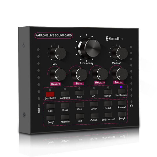 V12 Studio Singing Live Audio Interface Sound Card For Mobile Computer Live Broadcast 2