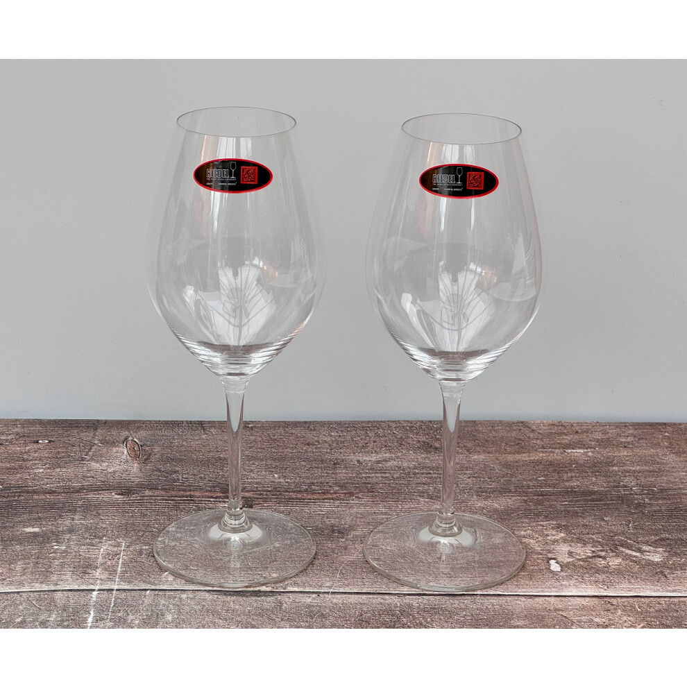 Pair of Riedel Marie-Jeanne Ouverture Crystal Wine Glasses