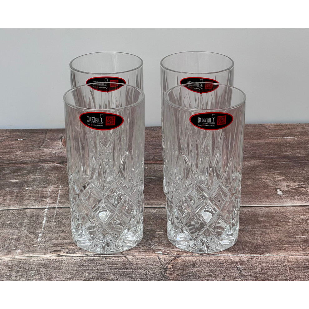 Riedel Bravissimo Crystal Long Drink Glasses, Box of 4