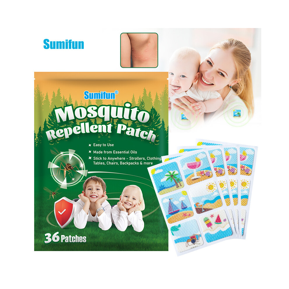 Xylfly 36 Patches/Bag Children's Mosquito Repellent Patches Harmless Mosquito Repellent Patches
