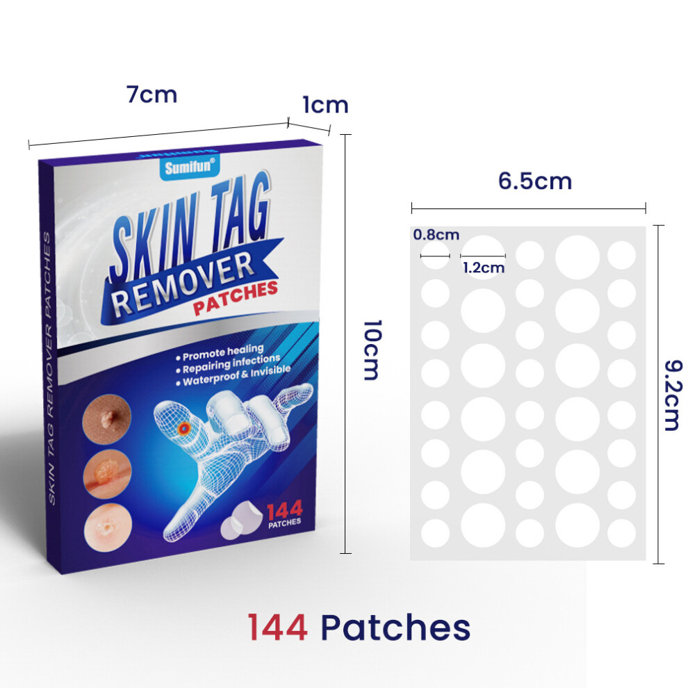 Xylfly (144 Stickers/Box) Wart Removal Patch, Skin Mole Cleansing And Care, Removing Corns, Thorns, Warts And Flesh Particles