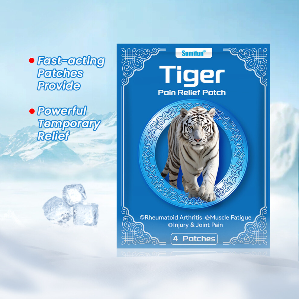 Xylfly White Tiger Patch, Muscle Soreness, Joint Pain, Tiger Pain Relief Patch