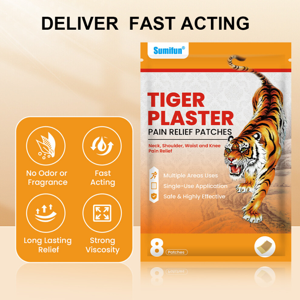 Xylfly Tiger Patch Far Infrared Pain Relief Patch For Joint Discomfort And Muscle Soreness